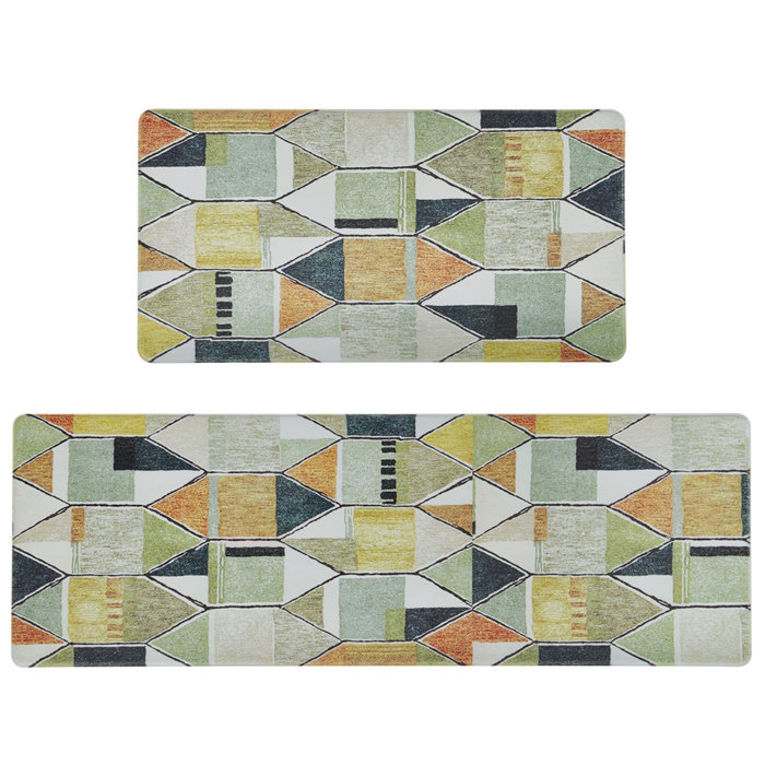 Prep & Savour Anti Fatigue Cushioned Kitchen Mats For Floor 2 Pieces